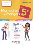 Mon cahier de français 5e - Cycle 4